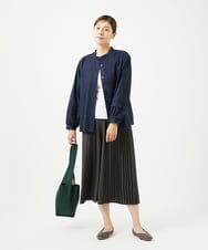 NGBJB10330 GIANNI LO GIUDICE(ジャンニ ロ ジュディチェ) [洗える]コットンローンピンタックブラウス ネイビー