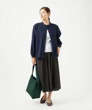NGBJB10330 GIANNI LO GIUDICE(ジャンニ ロ ジュディチェ) [洗える]コットンローンピンタックブラウス ネイビー