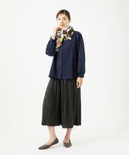 NGBJB10330 GIANNI LO GIUDICE(ジャンニ ロ ジュディチェ) [洗える]コットンローンピンタックブラウス ネイビー