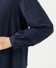 NGBJB10330 GIANNI LO GIUDICE(ジャンニ ロ ジュディチェ) [洗える]コットンローンピンタックブラウス ネイビー