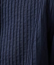 NGBJB10330 GIANNI LO GIUDICE(ジャンニ ロ ジュディチェ) [洗える]コットンローンピンタックブラウス ネイビー