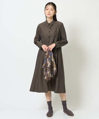NGBJF19360 GIANNI LO GIUDICE [洗える]レジメンストライプワンピース