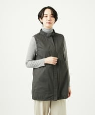 NGDAF01360 GIANNI LO GIUDICE(ジャンニ ロ ジュディチェ) [洗える]マイクロストライプストレッチロングベスト カーキ
