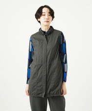 NGDAF01360 GIANNI LO GIUDICE(ジャンニ ロ ジュディチェ) [洗える]マイクロストライプストレッチロングベスト カーキ