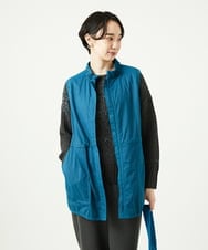 NGDAF01360 GIANNI LO GIUDICE(ジャンニ ロ ジュディチェ) [洗える]マイクロストライプストレッチロングベスト ブルー