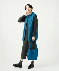 NGDAF01360 GIANNI LO GIUDICE(ジャンニ ロ ジュディチェ) [洗える]マイクロストライプストレッチロングベスト ブルー