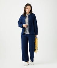 NGDED10330 GIANNI LO GIUDICE(ジャンニ ロ ジュディチェ) [洗える]二重織ガーゼデニム製品染めブルゾン ネイビー