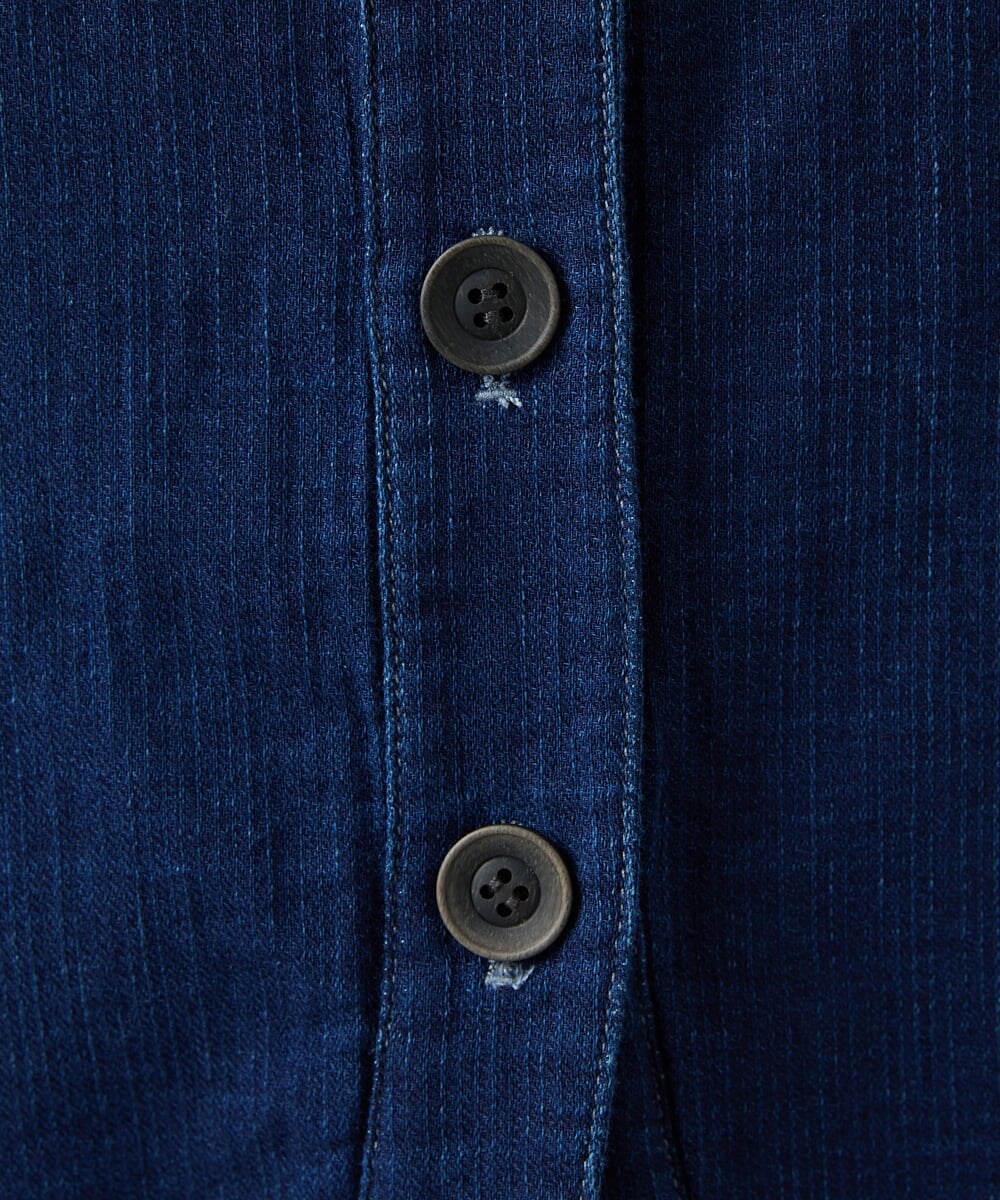 NGDED10330 GIANNI LO GIUDICE(ジャンニ ロ ジュディチェ) [洗える]二重織ガーゼデニム製品染めブルゾン ネイビー