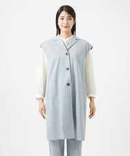 NGDGA30360 GIANNI LO GIUDICE(ジャンニ ロ ジュディチェ) [洗える]コットンナイロンカノコ編みロングジレ ライトグレー