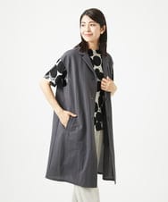 NGDGA30360 GIANNI LO GIUDICE(ジャンニ ロ ジュディチェ) [洗える]コットンナイロンカノコ編みロングジレ ダークグレー