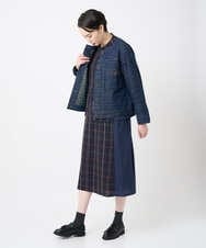 NGDJB20390 GIANNI LO GIUDICE(ジャンニ ロ ジュディチェ) [洗える]レインボーデニムジャケット ネイビー