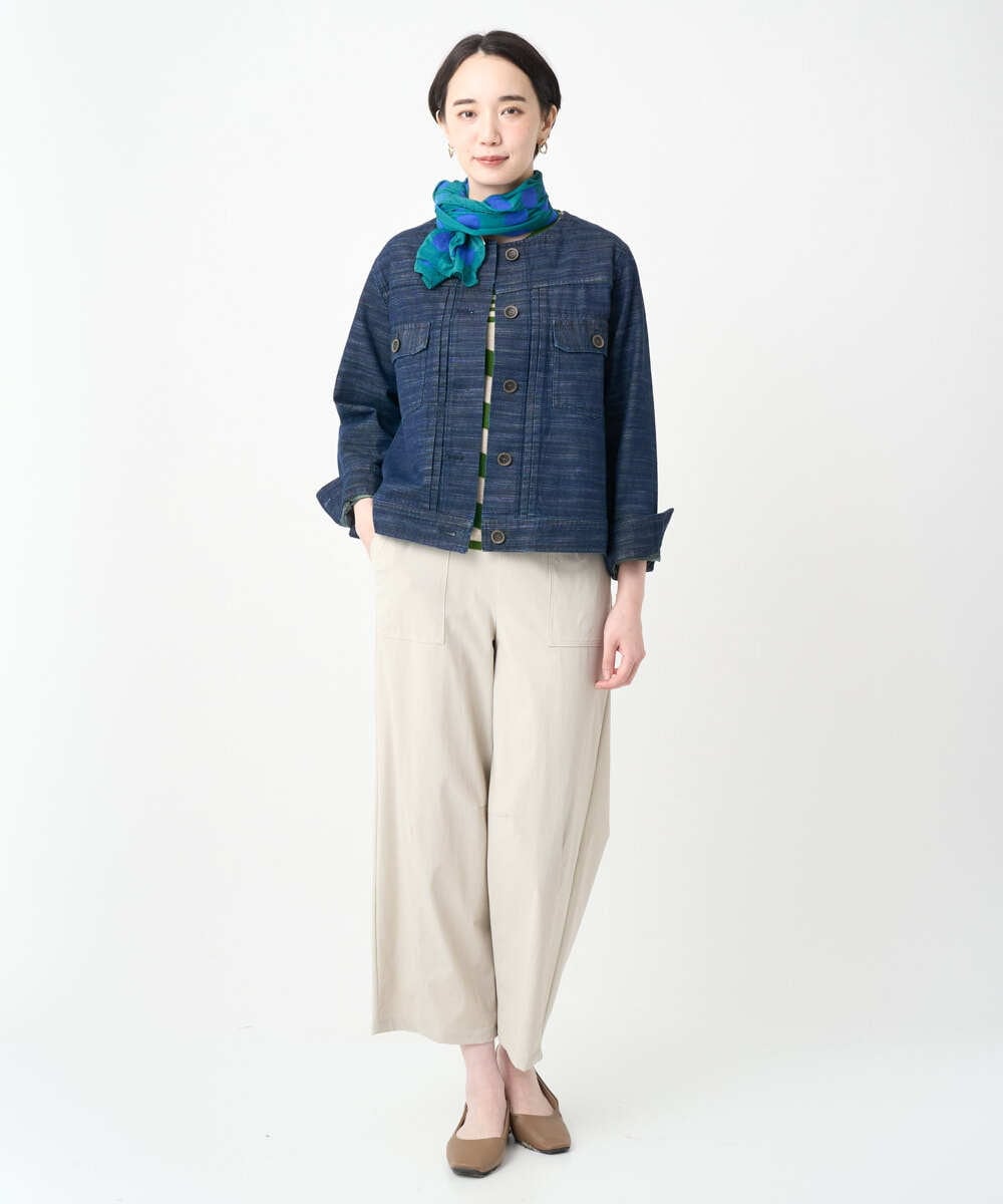 NGDJB20390 GIANNI LO GIUDICE(ジャンニ ロ ジュディチェ) [洗える]レインボーデニムジャケット ネイビー