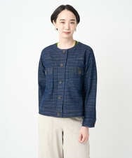 NGDJB20390 GIANNI LO GIUDICE(ジャンニ ロ ジュディチェ) [洗える]レインボーデニムジャケット ネイビー