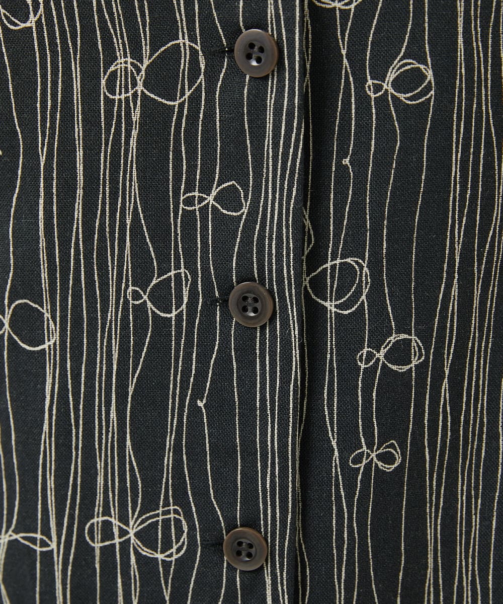 NGEAB50540 GIANNI LO GIUDICE(ジャンニ ロ ジュディチェ) [洗える]ウール混ボイルリボンプリントジャンパースカート ブラック