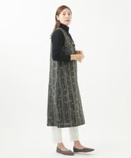 NGEAB50540 GIANNI LO GIUDICE(ジャンニ ロ ジュディチェ) [洗える]ウール混ボイルリボンプリントジャンパースカート ブラック