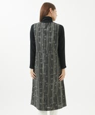 NGEAB50540 GIANNI LO GIUDICE(ジャンニ ロ ジュディチェ) [洗える]ウール混ボイルリボンプリントジャンパースカート ブラック