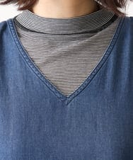 NGEEA32290 GIANNI LO GIUDICE(ジャンニ ロ ジュディチェ) [洗える]フリクションデニムジャンパースカート ネイビー