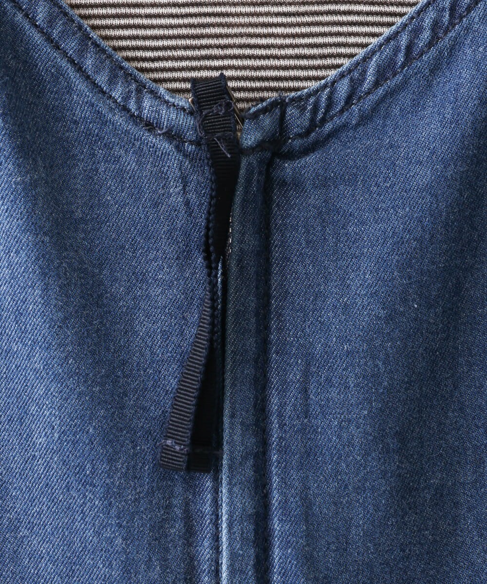 NGEEA32290 GIANNI LO GIUDICE(ジャンニ ロ ジュディチェ) [洗える]フリクションデニムジャンパースカート ネイビー