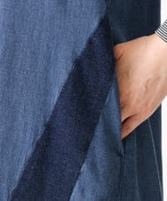 NGEEA32290 GIANNI LO GIUDICE(ジャンニ ロ ジュディチェ) [洗える]フリクションデニムジャンパースカート ネイビー