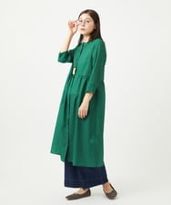 NGEGA22490 GIANNI LO GIUDICE(ジャンニ ロ ジュディチェ) [洗える]小付き柄ワンピース グリーン