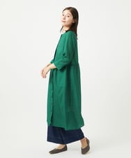 NGEGA22490 GIANNI LO GIUDICE(ジャンニ ロ ジュディチェ) [洗える]小付き柄ワンピース グリーン
