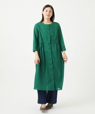 NGEGA22490 GIANNI LO GIUDICE(ジャンニ ロ ジュディチェ) [洗える]小付き柄ワンピース グリーン