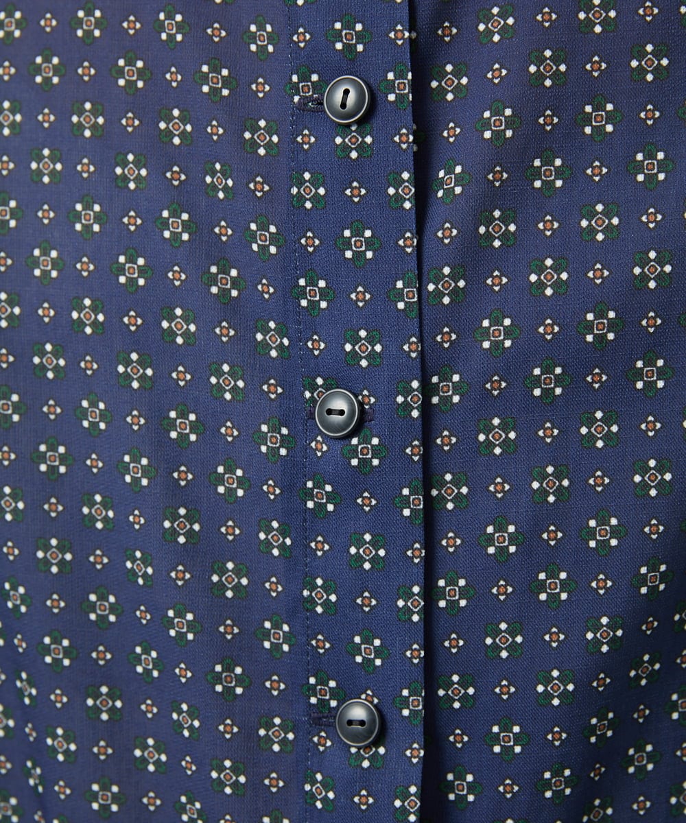 NGEGA22490 GIANNI LO GIUDICE(ジャンニ ロ ジュディチェ) [洗える]小付き柄ワンピース ネイビー