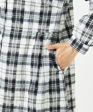 NGEHB32290 GIANNI LO GIUDICE(ジャンニ ロ ジュディチェ) [洗える]先染めブロックチェックチェックワンピースシャツ ブラック