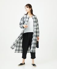 NGEHB32290 GIANNI LO GIUDICE(ジャンニ ロ ジュディチェ) [洗える]先染めブロックチェックチェックワンピースシャツ ブラック