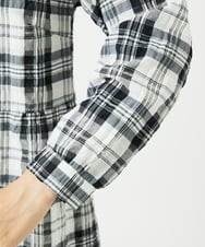 NGEHB32290 GIANNI LO GIUDICE(ジャンニ ロ ジュディチェ) [洗える]先染めブロックチェックチェックワンピースシャツ ブラック