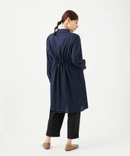 NGEJB10390 GIANNI LO GIUDICE(ジャンニ ロ ジュディチェ) [洗える]コットンローンピンタックロングブラウス ネイビー