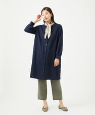 NGEJB10390 GIANNI LO GIUDICE(ジャンニ ロ ジュディチェ) [洗える]コットンローンピンタックロングブラウス ネイビー