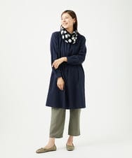 NGEJB10390 GIANNI LO GIUDICE(ジャンニ ロ ジュディチェ) [洗える]コットンローンピンタックロングブラウス ネイビー