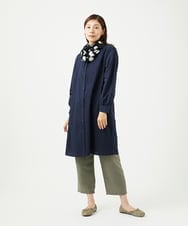 NGEJB10390 GIANNI LO GIUDICE(ジャンニ ロ ジュディチェ) [洗える]コットンローンピンタックロングブラウス ネイビー