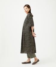 NGEJB11390 GIANNI LO GIUDICE(ジャンニ ロ ジュディチェ) [洗える・日本製]ミラクルウェーブブロックプリントワンピース ブラック