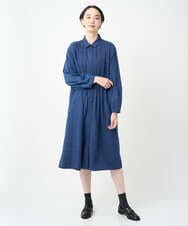 NGEJC21360 GIANNI LO GIUDICE(ジャンニ ロ ジュディチェ) [洗える]ビヨンドデニムワンピース ネイビー