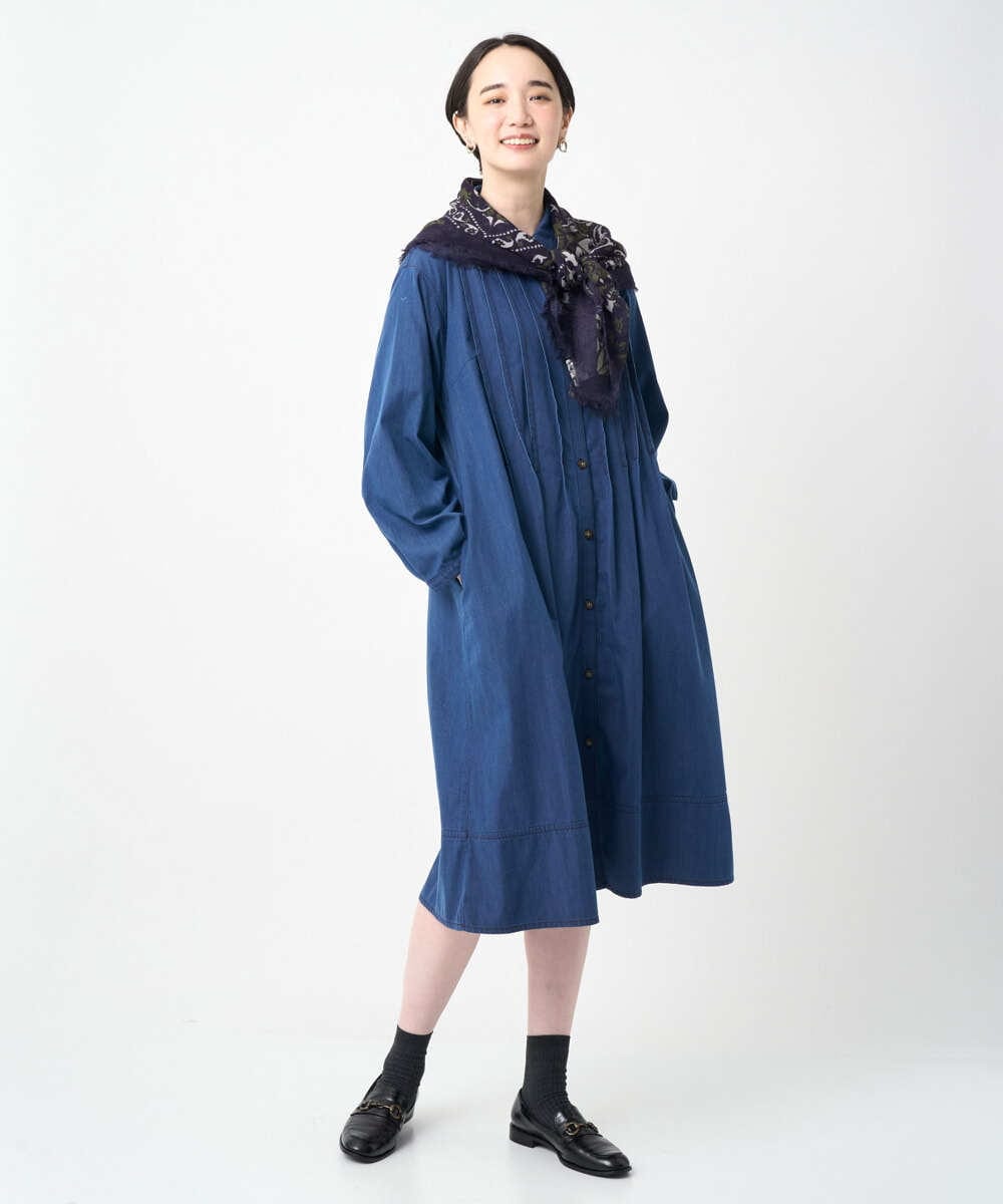 NGEJC21360 GIANNI LO GIUDICE(ジャンニ ロ ジュディチェ) [洗える]ビヨンドデニムワンピース ネイビー