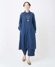 NGEJC21360 GIANNI LO GIUDICE(ジャンニ ロ ジュディチェ) [洗える]ビヨンドデニムワンピース ネイビー