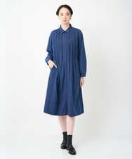 NGEJC21360 GIANNI LO GIUDICE(ジャンニ ロ ジュディチェ) [洗える]ビヨンドデニムワンピース ネイビー
