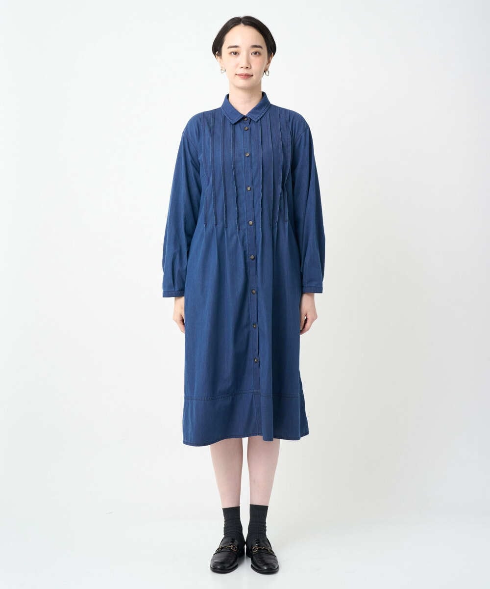 NGEJC21360 GIANNI LO GIUDICE(ジャンニ ロ ジュディチェ) [洗える]ビヨンドデニムワンピース ネイビー