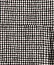 NGEJD19390 GIANNI LO GIUDICE(ジャンニ ロ ジュディチェ) [洗える・日本製]コットンウールギンガムチェックシャツワンピース ブラック