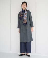 NGEJD19390 GIANNI LO GIUDICE(ジャンニ ロ ジュディチェ) [洗える・日本製]コットンウールギンガムチェックシャツワンピース ブラック
