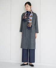 NGEJD19390 GIANNI LO GIUDICE(ジャンニ ロ ジュディチェ) [洗える・日本製]コットンウールギンガムチェックシャツワンピース ブラック