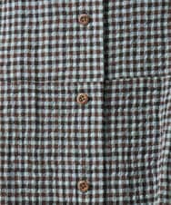 NGEJD19390 GIANNI LO GIUDICE(ジャンニ ロ ジュディチェ) [洗える・日本製]コットンウールギンガムチェックシャツワンピース ブラック