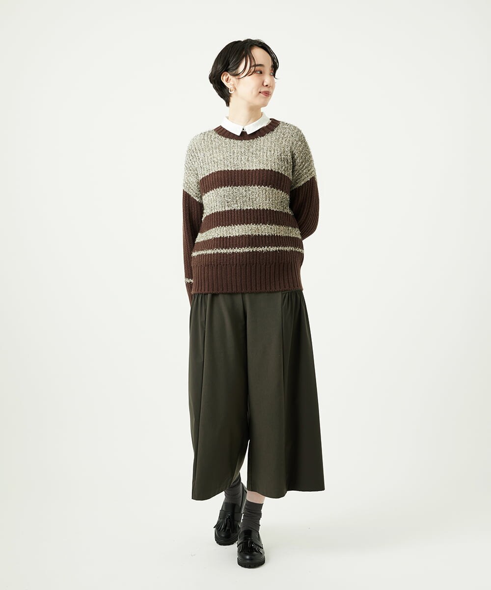 NGFAD01360 GIANNI LO GIUDICE(ジャンニ ロ ジュディチェ) [洗える]IMPラメファーニット ベージュ