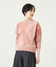 NGFAE11330 GIANNI LO GIUDICE(ジャンニ ロ ジュディチェ) [洗える]インターシャイタリアジャガードニット ピンク