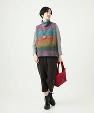 NGFAE13270 GIANNI LO GIUDICE(ジャンニ ロ ジュディチェ) カスリブークレニットベスト グリーン×ブルー系