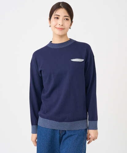 NGFCF62200 GIANNI LO GIUDICE [洗える]配色デザインポケットニット