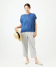 NGFGB01220 GIANNI LO GIUDICE(ジャンニ ロ ジュディチェ) [洗える]アイレットフラワーニットベスト ブルー