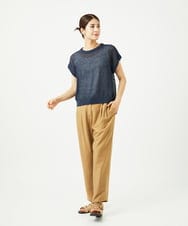 NGFJB01180 GIANNI LO GIUDICE(ジャンニ ロ ジュディチェ) [洗える]Peメッシュニット ネイビー